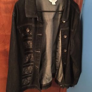 C.J. Banks embroidered jean jacket